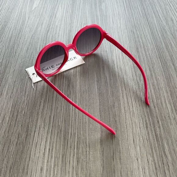 NWT Janie & Jack Round Frame Sunglasses Pink 4 and Up - Picture 2 of 6